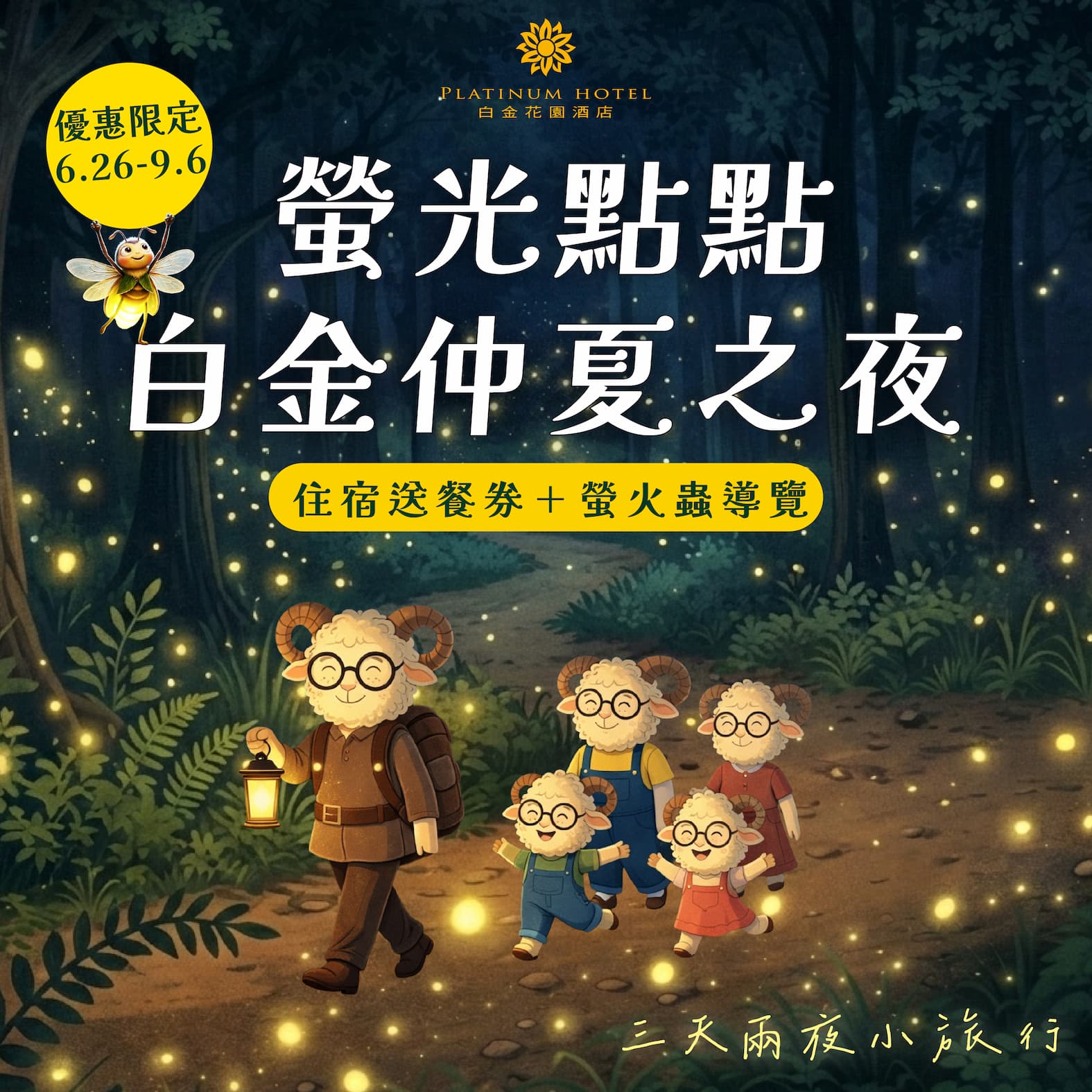 🌟【閃閃夏日】白金星空假期 ～ 三天二夜跟著螢火蟲去旅行 🌿