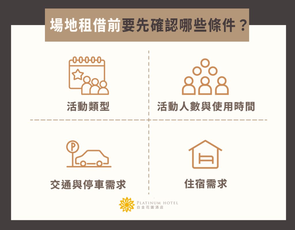 場地租借前要先確認哪些條件